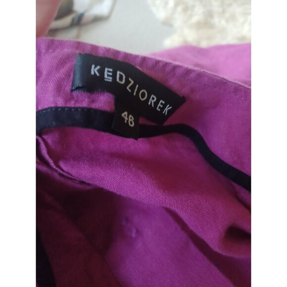 Kedziorek Linen Dress Pocket Lagenlook EU 46 US 14 - Picture 4 of 5